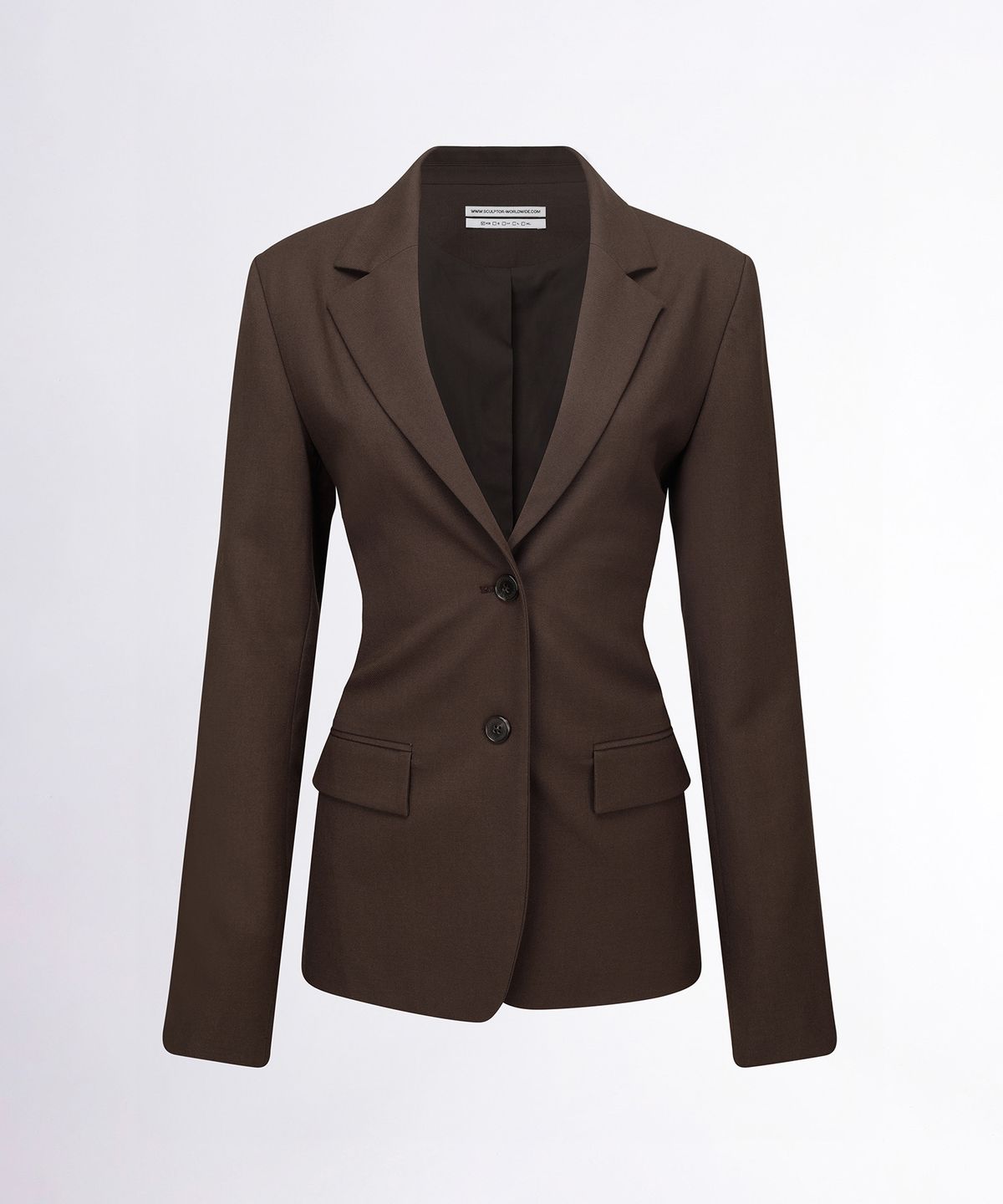 스컬프터(SCULPTOR) Tailored Belted Blazer Brown