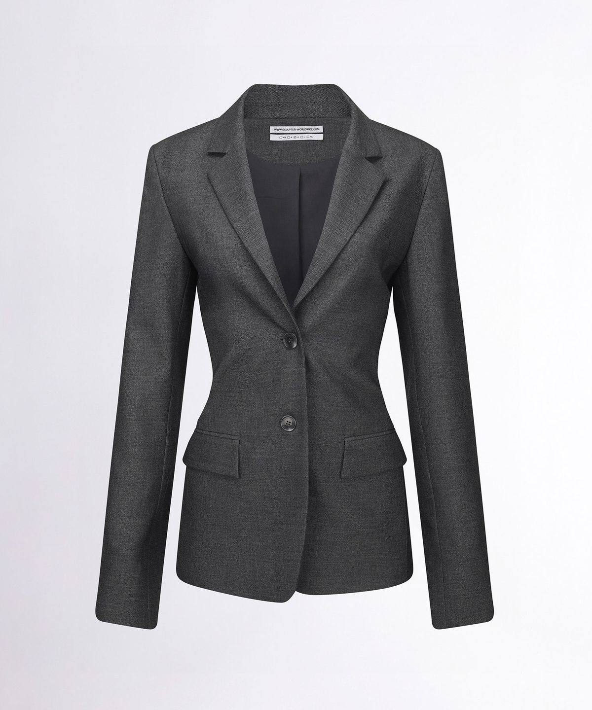 스컬프터(SCULPTOR) Tailored Belted Blazer Gray