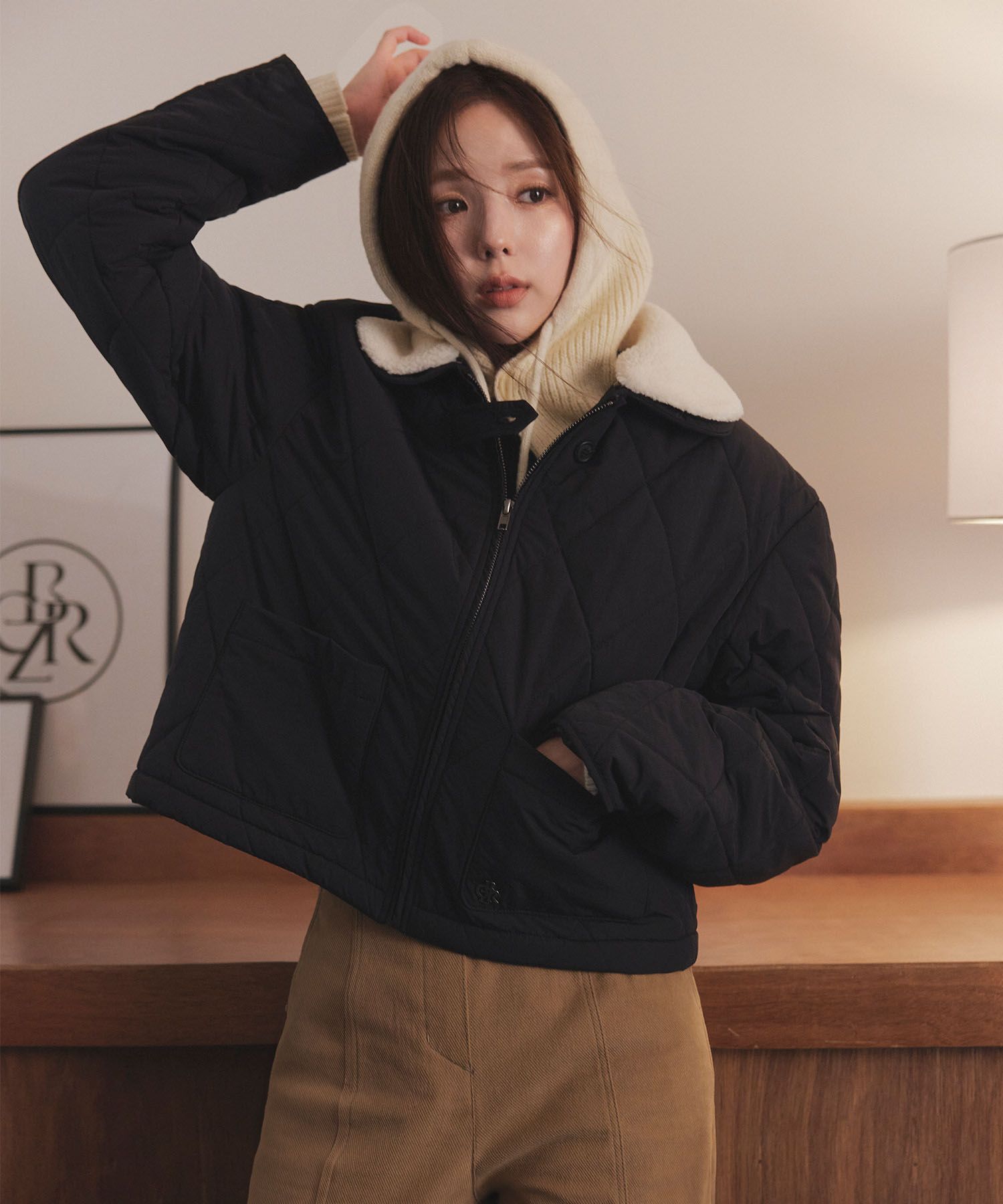 MUSINSA | CITYBREEZE WOMAN Fur Collar Quilted Pocket