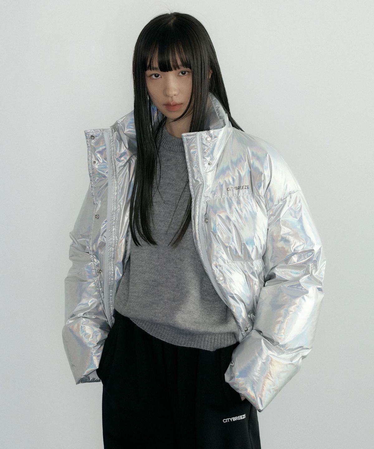 시티브리즈(CITYBREEZE) 에센셜 시티 크롭 패딩 점퍼_4COLORS