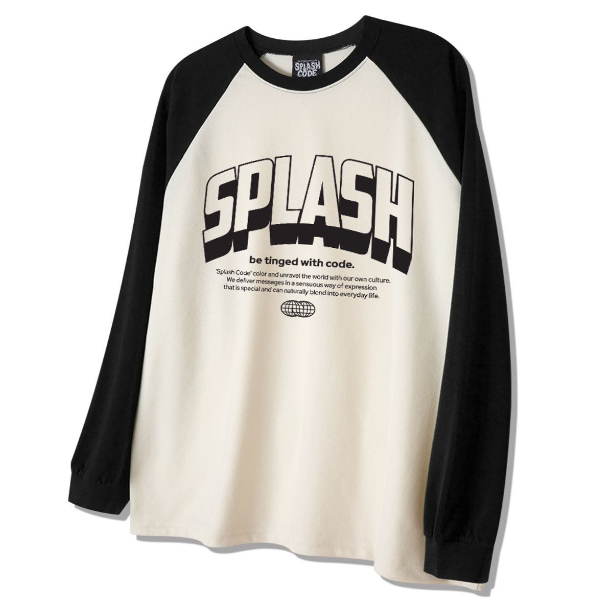 스플래시코드(SPLASHCODE) 래글런 롱슬리브 크림 - 월드와이드(Worldwide)