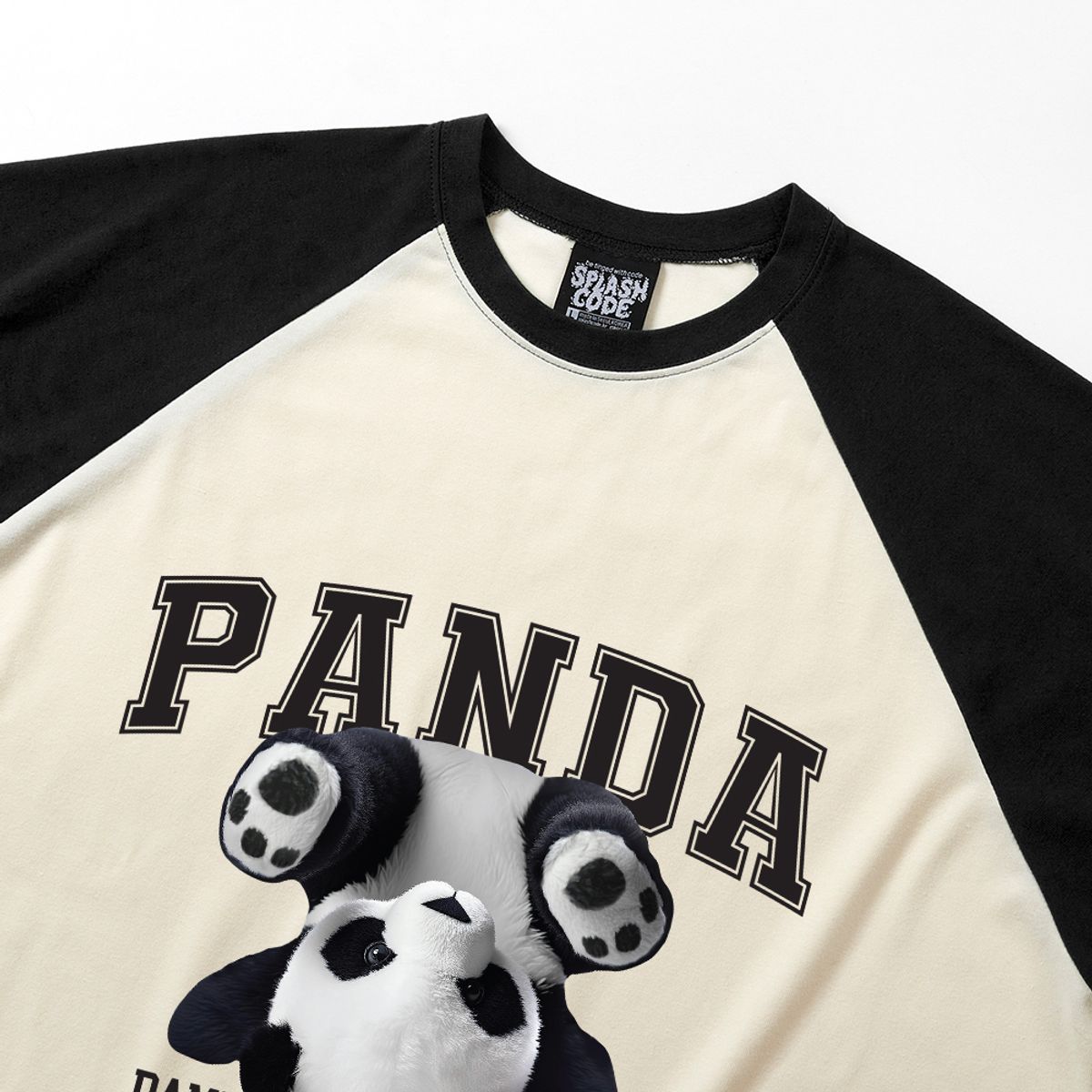 스플래시코드(SPLASHCODE) 래글런 롱슬리브 크림 - 팬더(Panda)