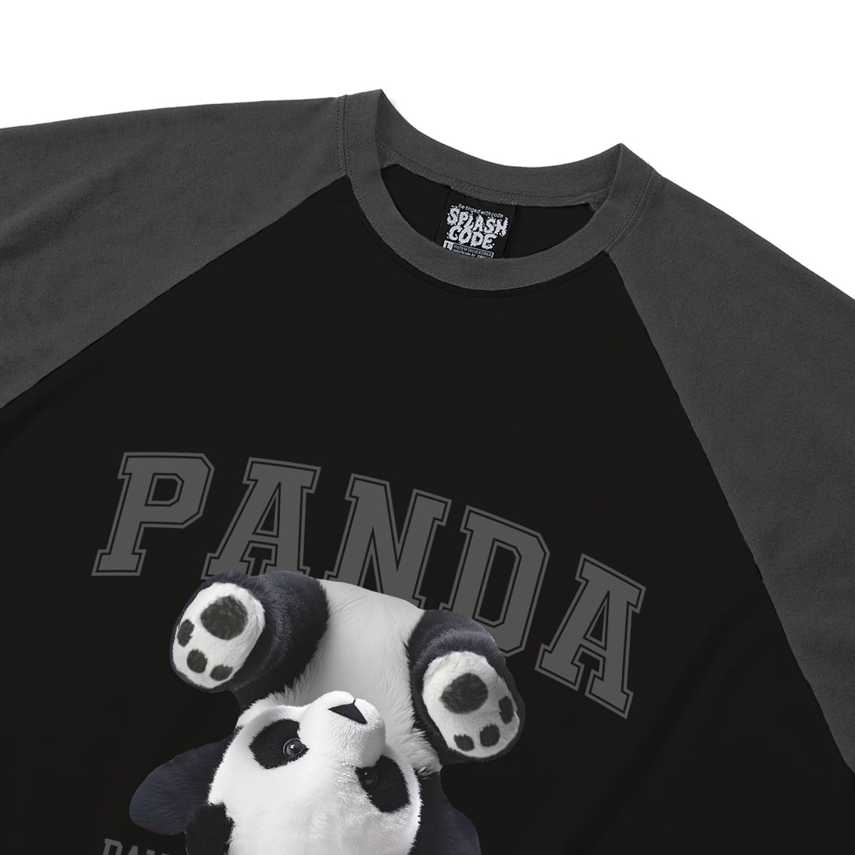 스플래시코드(SPLASHCODE) 래글런 롱슬리브 블랙 - 팬더(Panda)