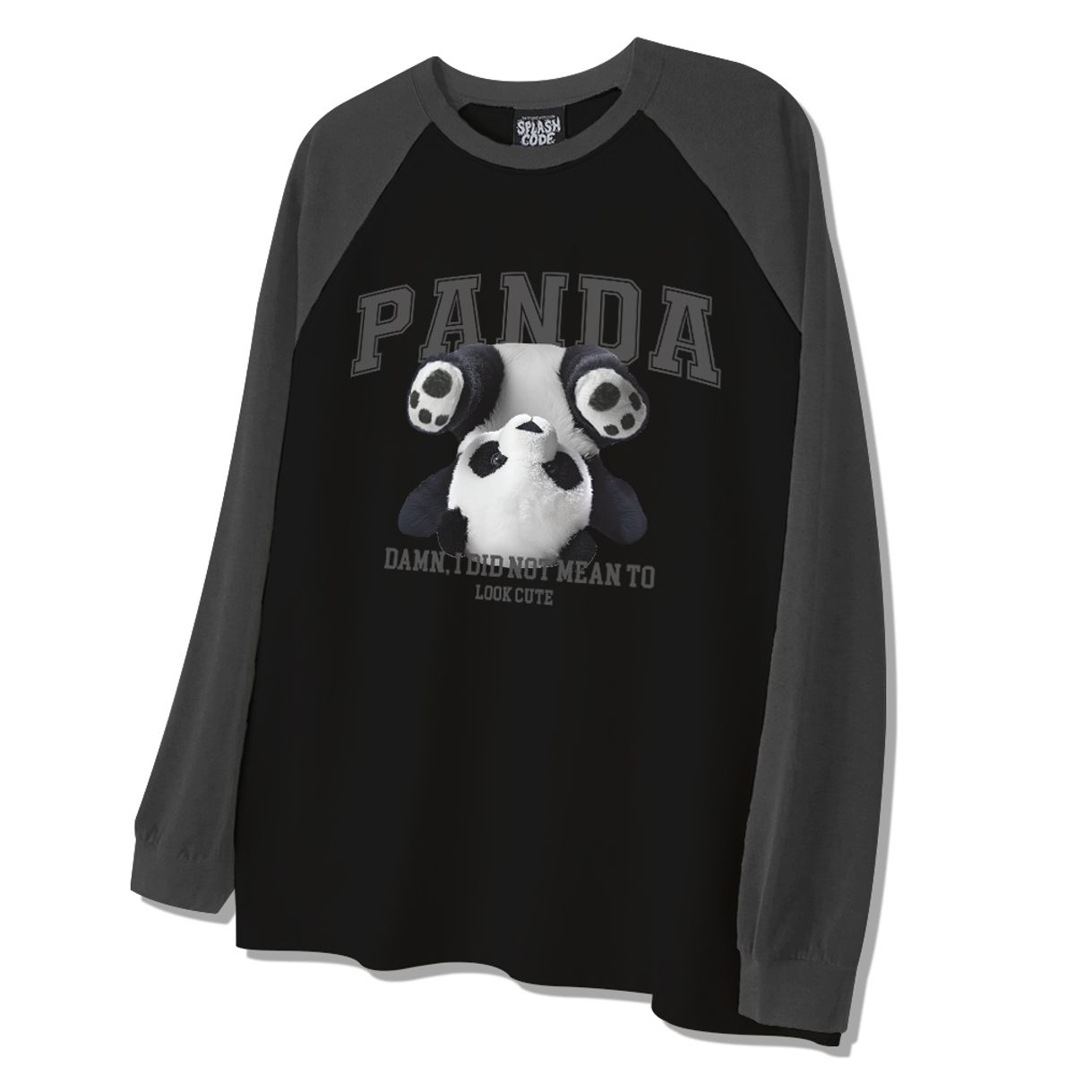 스플래시코드(SPLASHCODE) 래글런 롱슬리브 블랙 - 팬더(Panda)