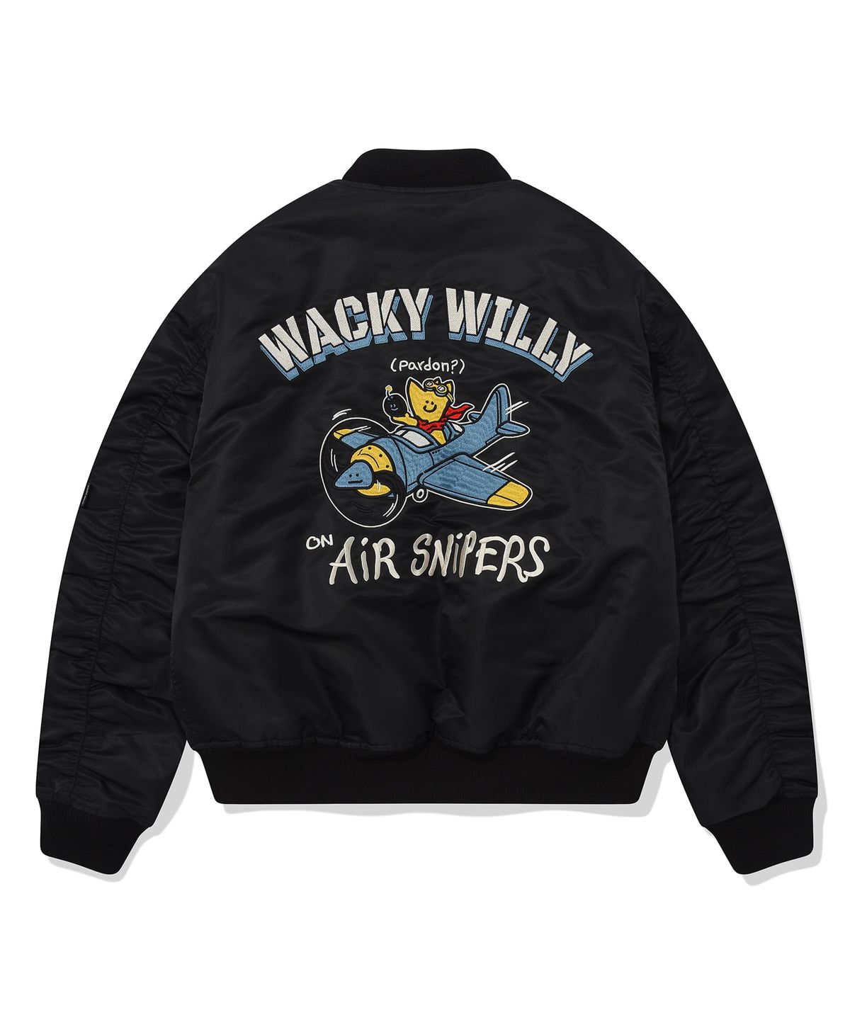 와키윌리(WACKY WILLY) 패치워크 MA-1 블랙
