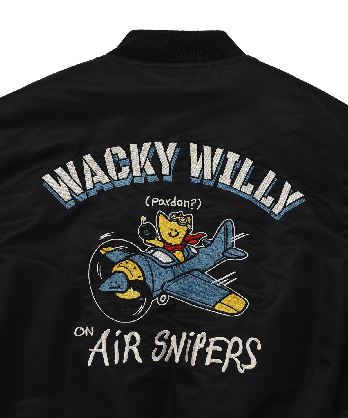 와키윌리(WACKY WILLY) 패치워크 MA-1 블랙