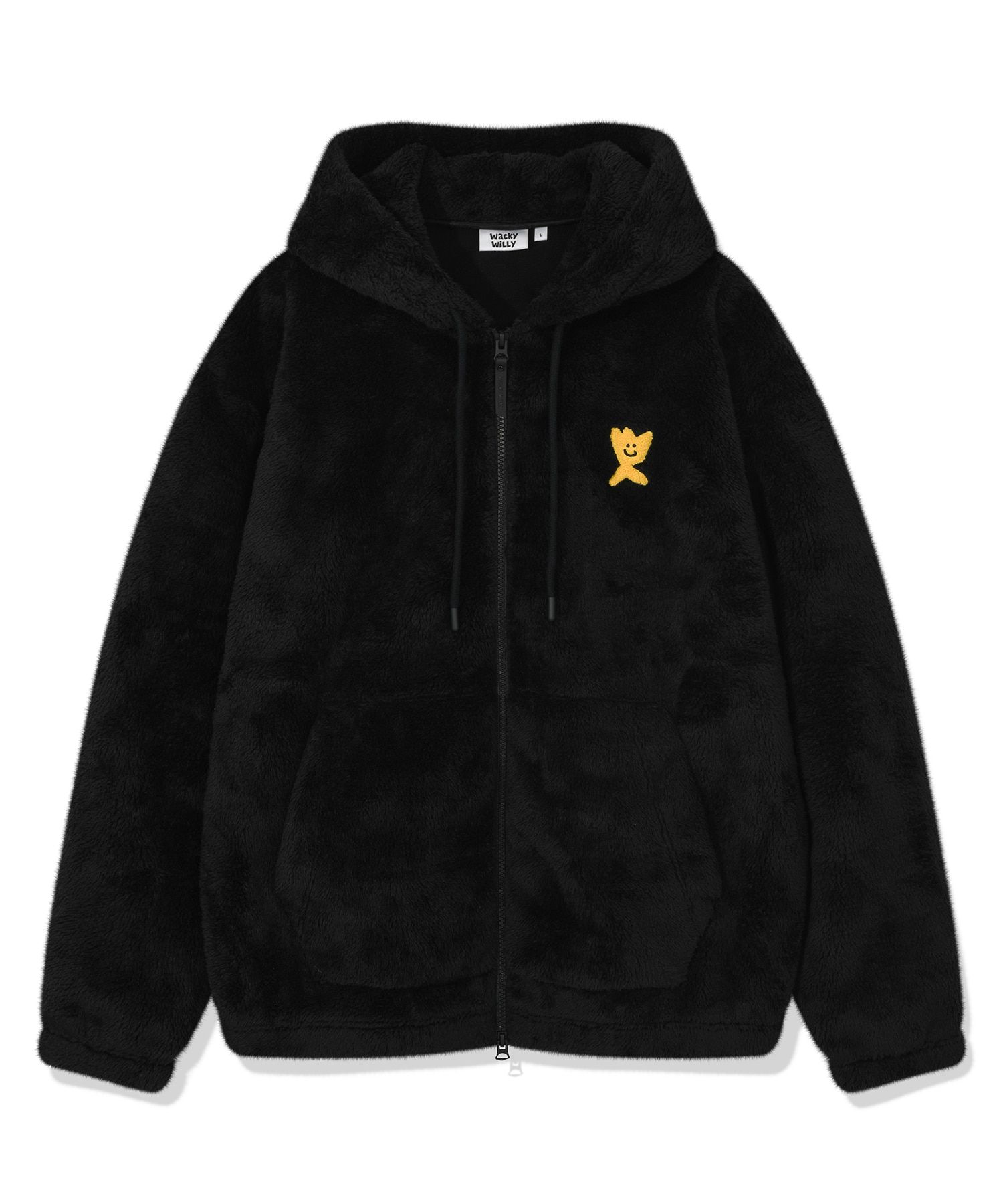 MUSINSA公式 | WACKY WILLY Fluffy Hooded Jumper Black