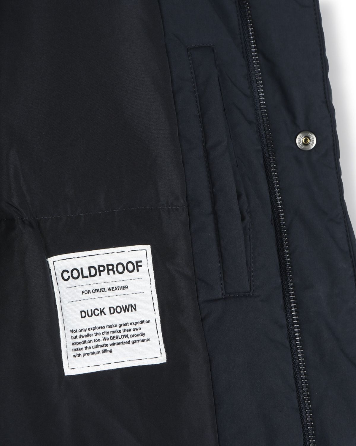비슬로우(BESLOW) MINIMAL PUFFER DOWN JACKET NAVY