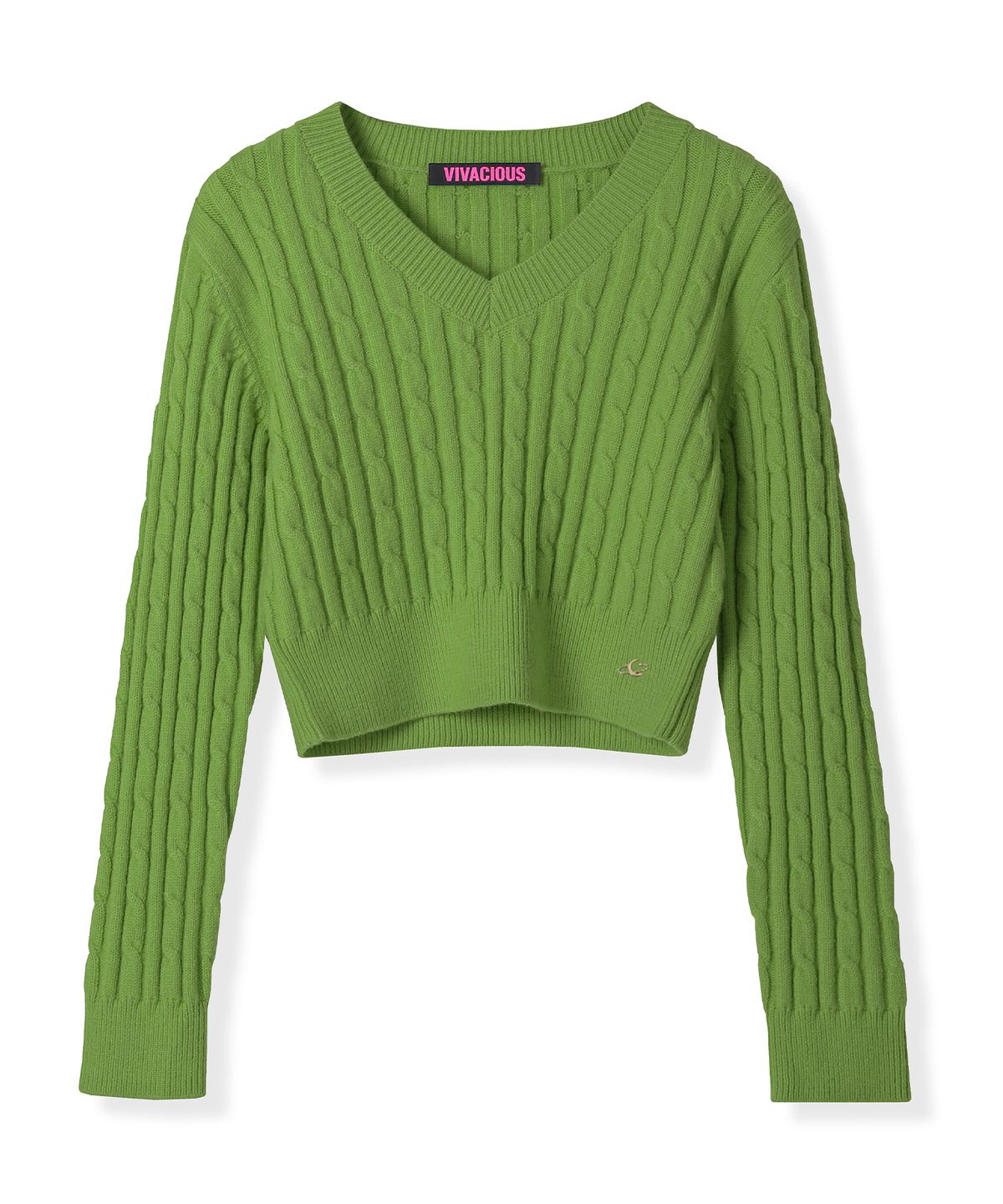 비바셔스(VIVACIOUS) V-neck Cable Knit - 7COL