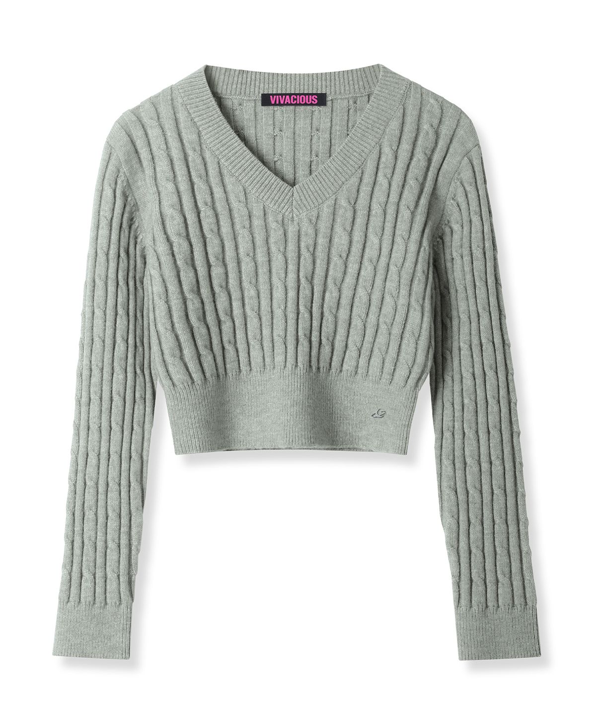 비바셔스(VIVACIOUS) V-neck Cable Knit - 7COL