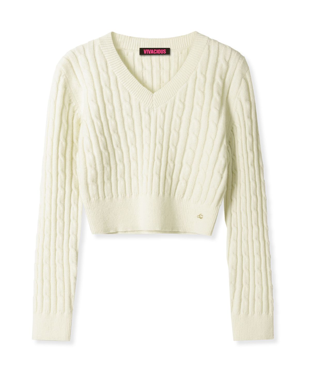 비바셔스(VIVACIOUS) V-neck Cable Knit - 7COL