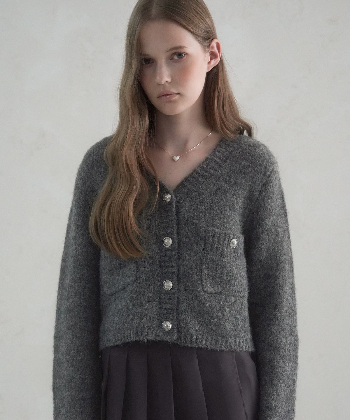 비바셔스(VIVACIOUS) Elodie Pocket Crop Knit Cardigan - 5COL