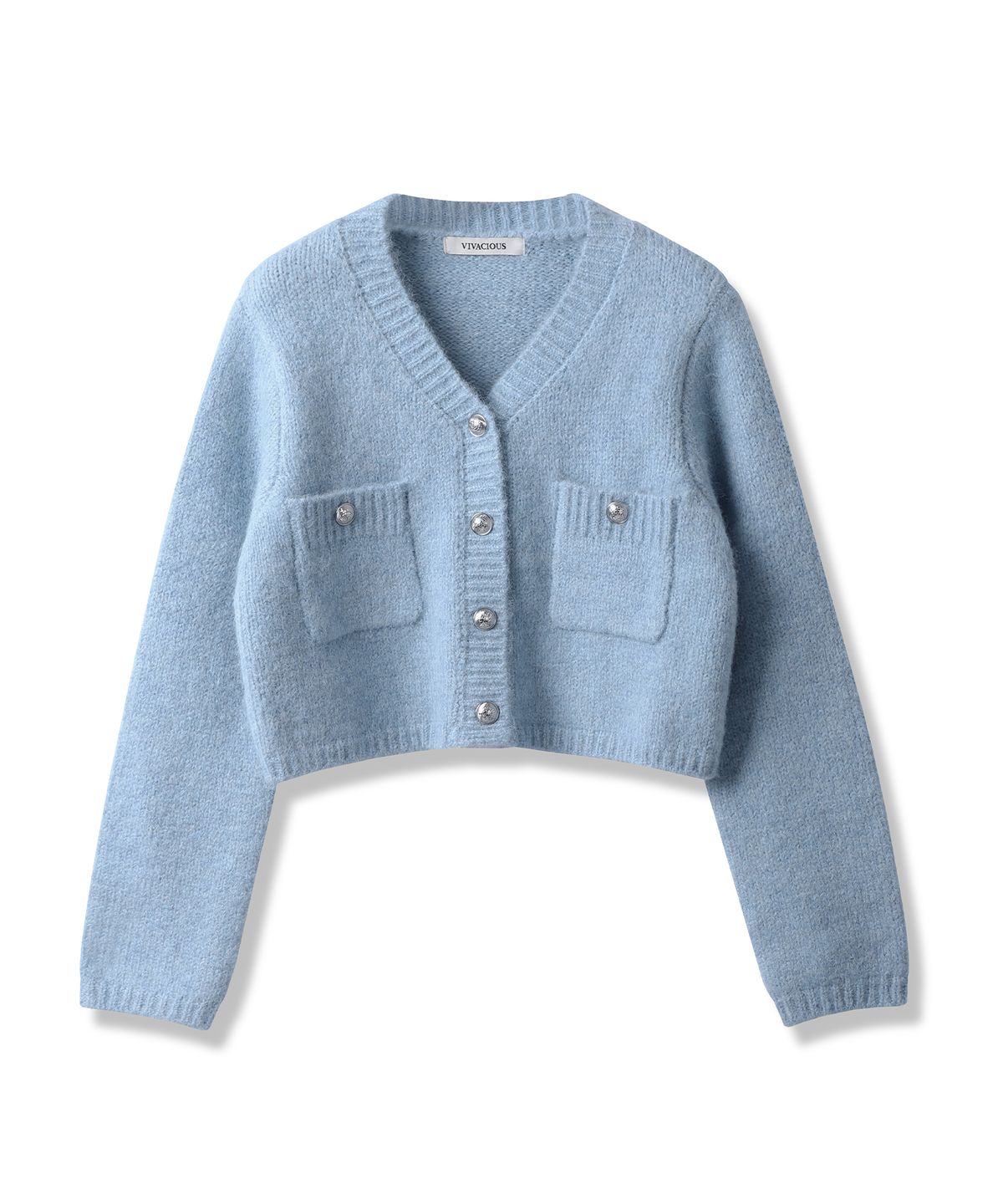 비바셔스(VIVACIOUS) Elodie Pocket Crop Knit Cardigan - 5COL