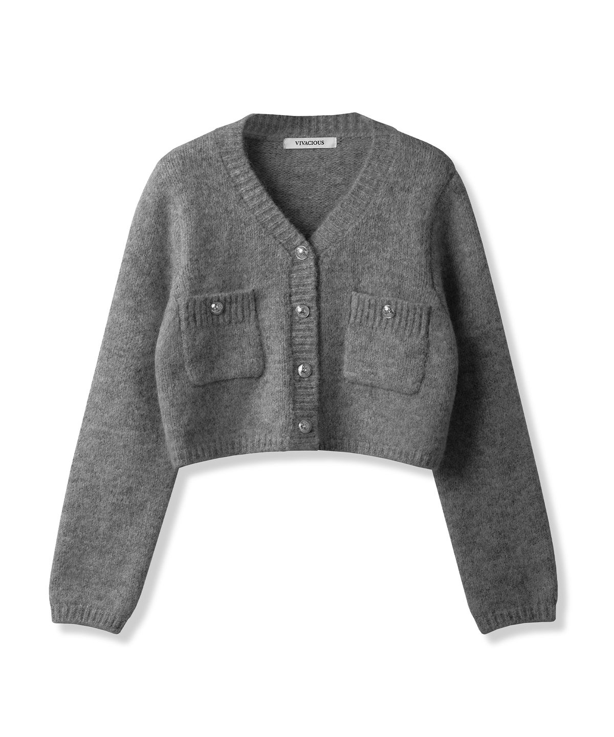비바셔스(VIVACIOUS) Elodie Pocket Crop Knit Cardigan - 5COL