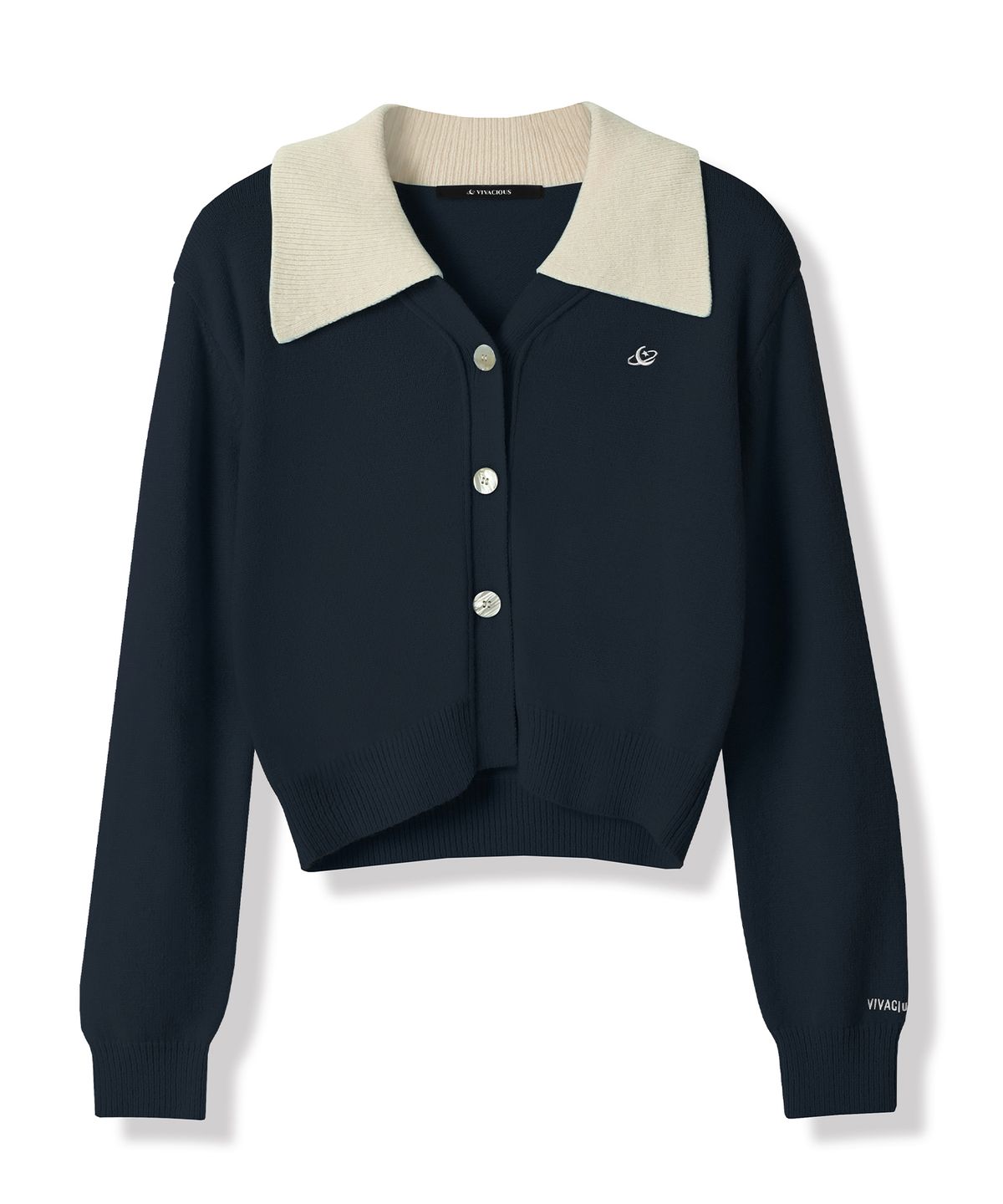 비바셔스(VIVACIOUS) Sailor Collar Knit Cardigan - 5COL