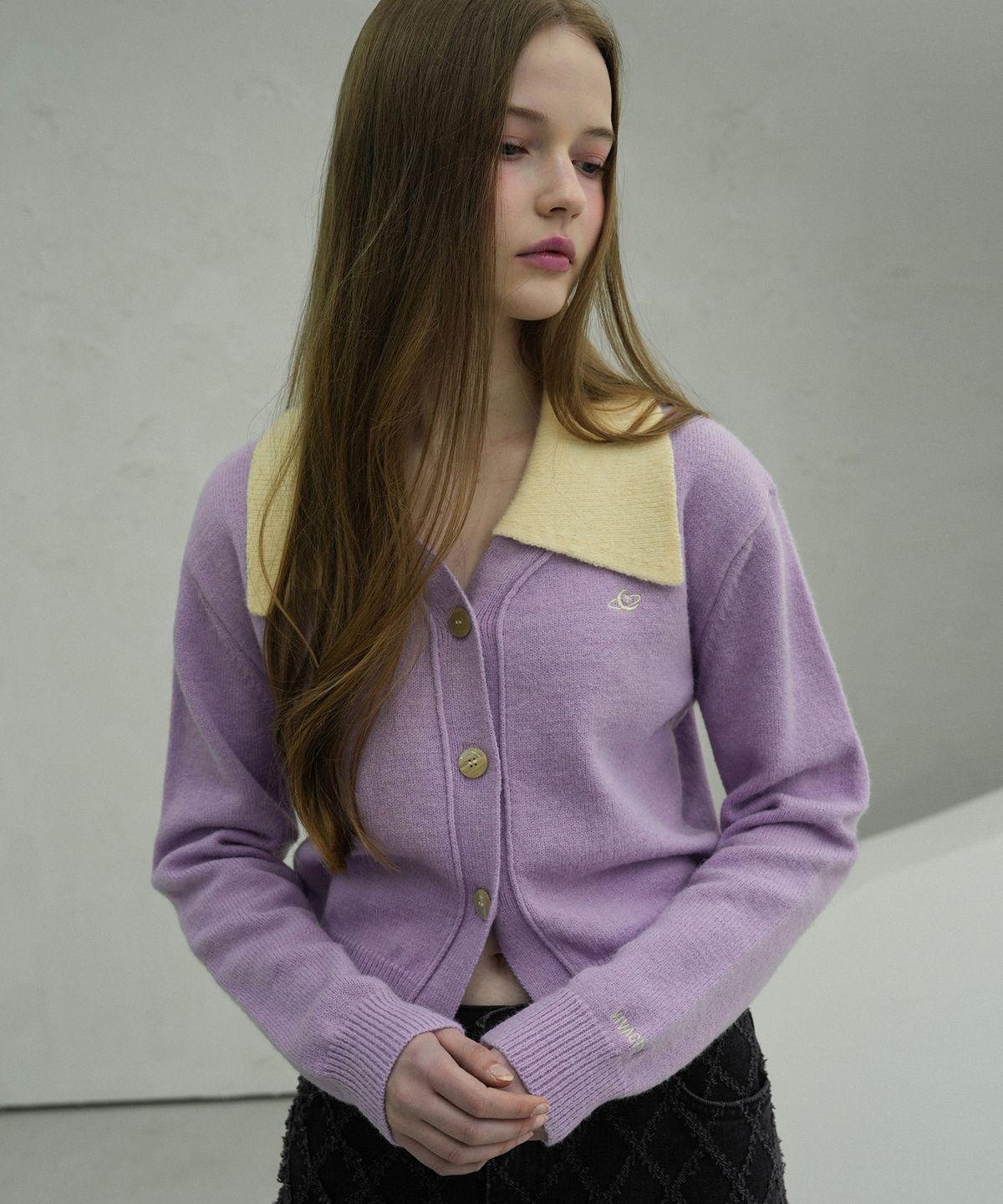 비바셔스(VIVACIOUS) Sailor Collar Knit Cardigan - 5COL