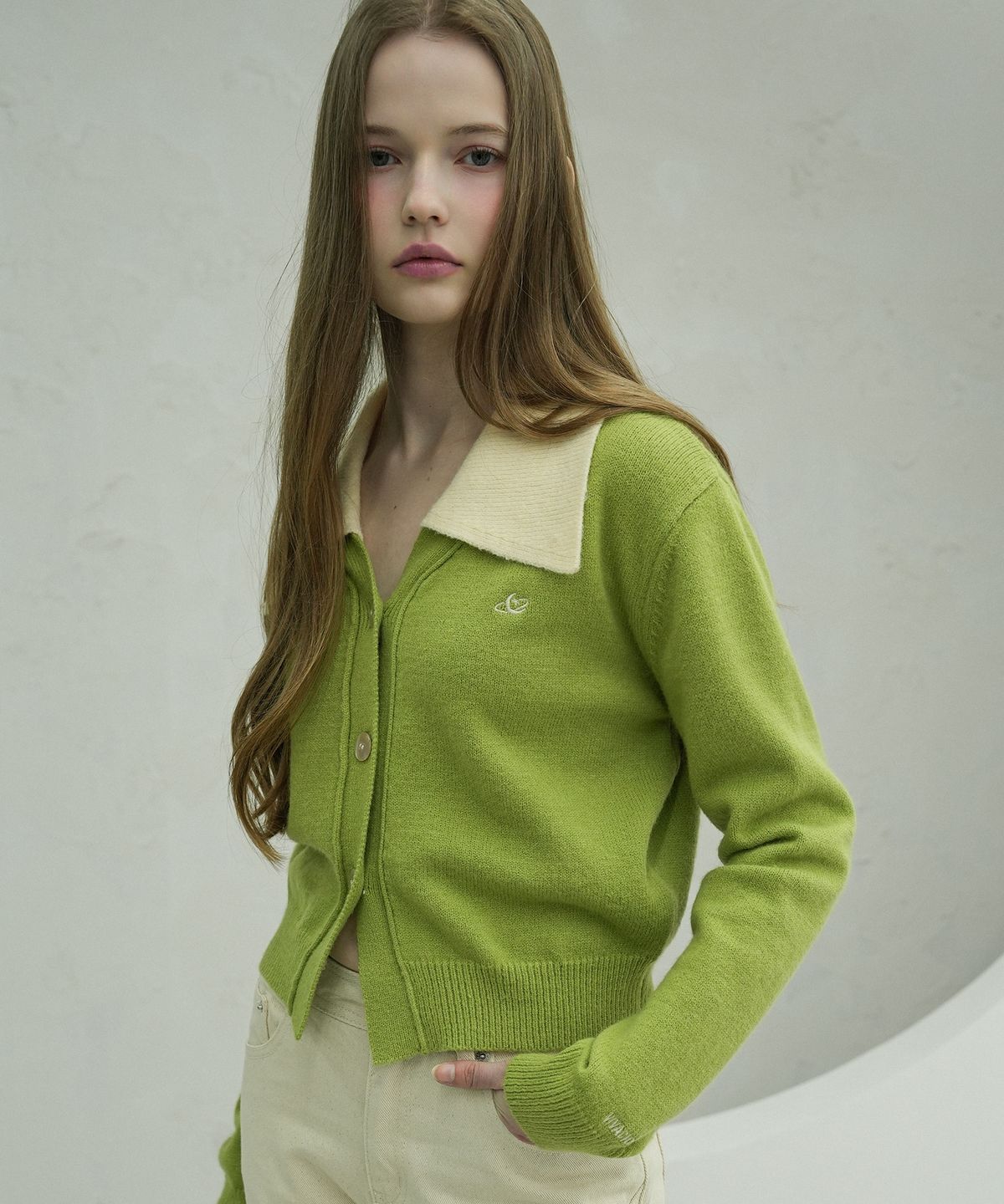 비바셔스(VIVACIOUS) Sailor Collar Knit Cardigan - 5COL
