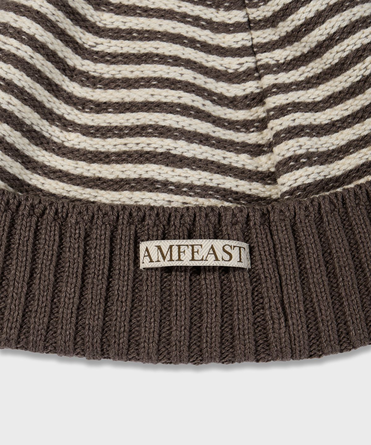 암피스트(AMFEAST) 트래블러 스트라이프 비니 브라운 앤 크림