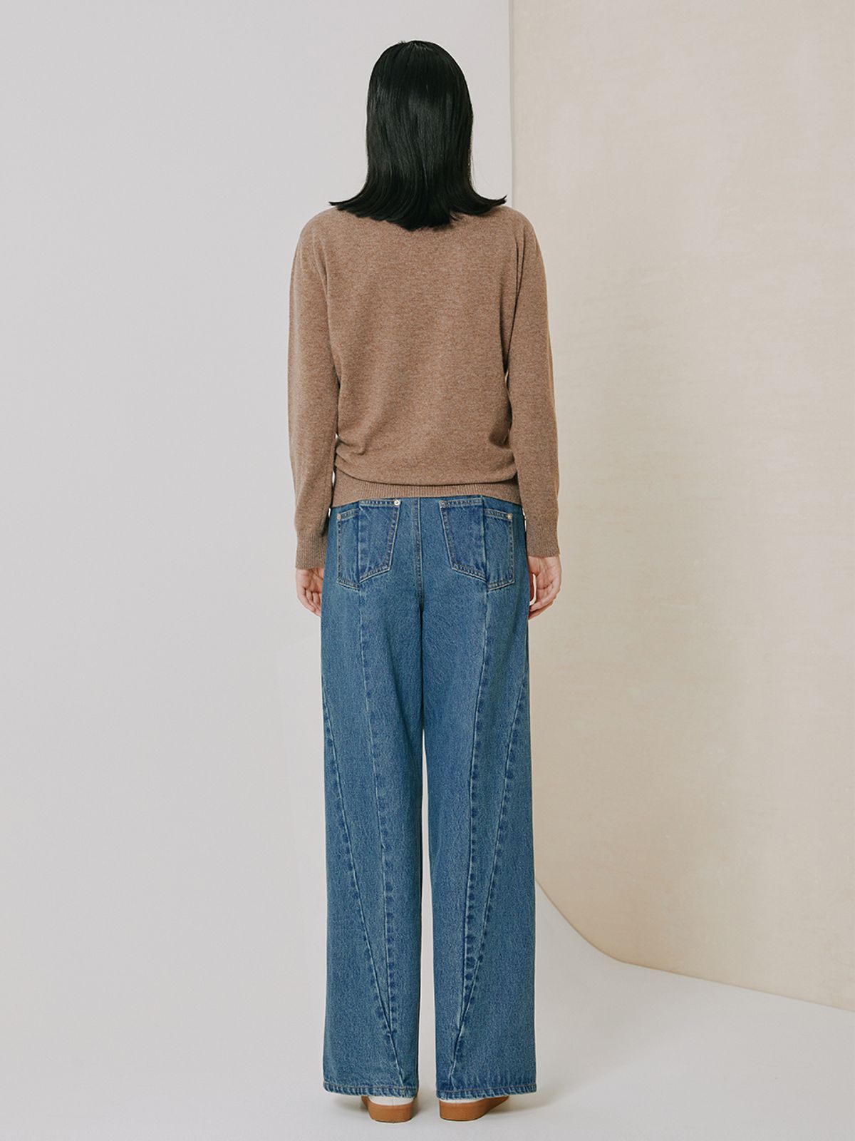 브이엔와이스튜디오(VNYSTUDIO) Washed Wide denim pants_YZBDPN2
