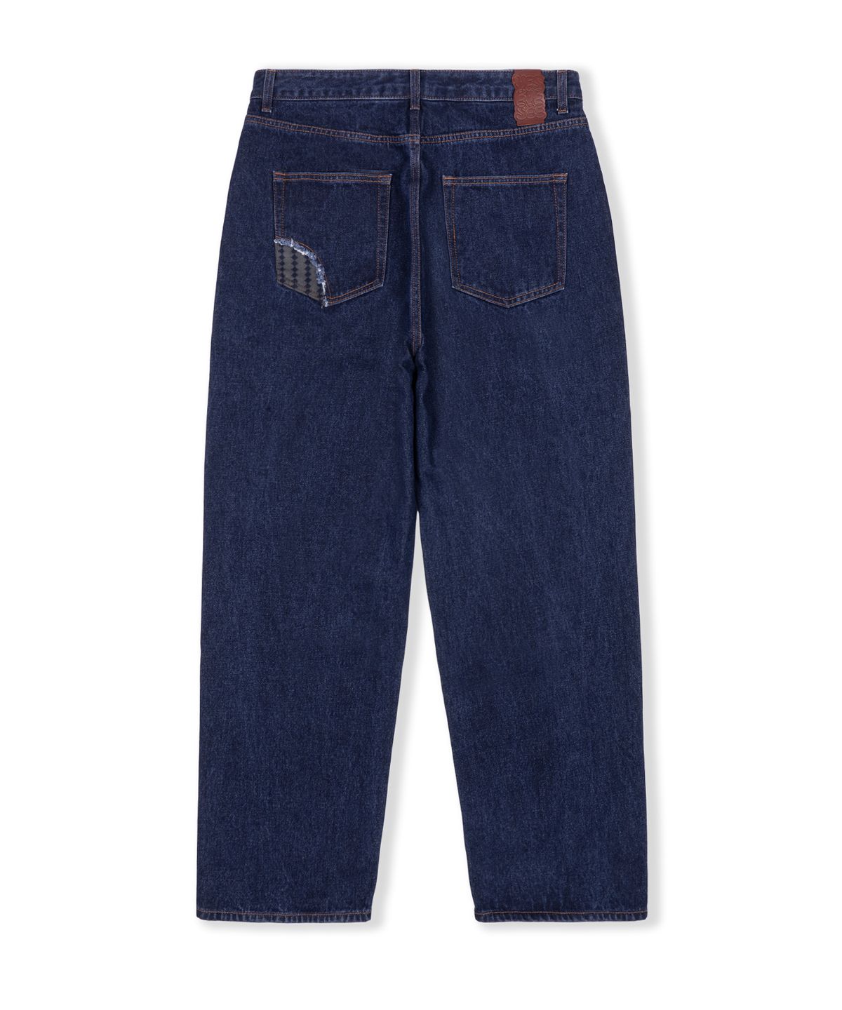 예스아이씨(YESEYESEE) Knit Patched Jeans Indigo