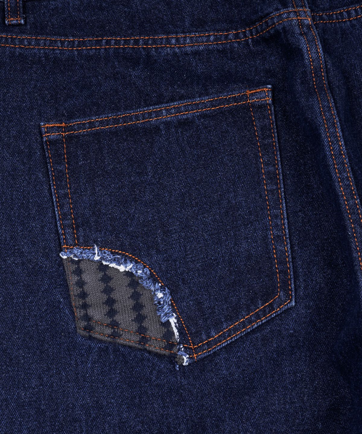 예스아이씨(YESEYESEE) Knit Patched Jeans Indigo