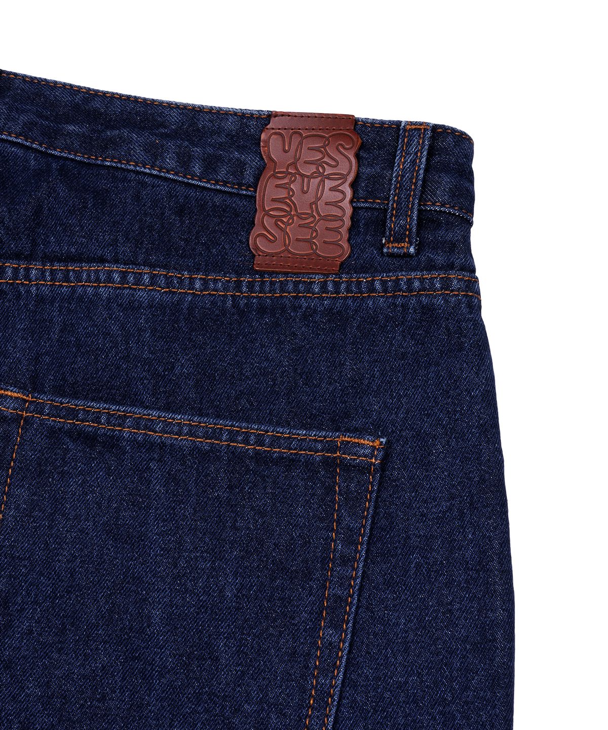 예스아이씨(YESEYESEE) Knit Patched Jeans Indigo