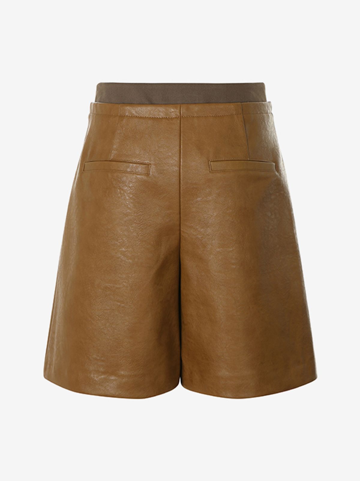 브이엔와이스튜디오(VNYSTUDIO) Vegan leather bermuda pants_YZASPN1