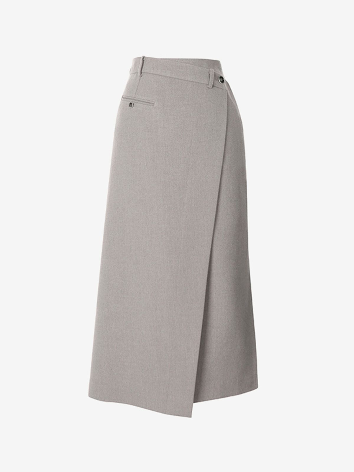 브이엔와이스튜디오(VNYSTUDIO) Unbalanced wrap skirt_YZASRN8