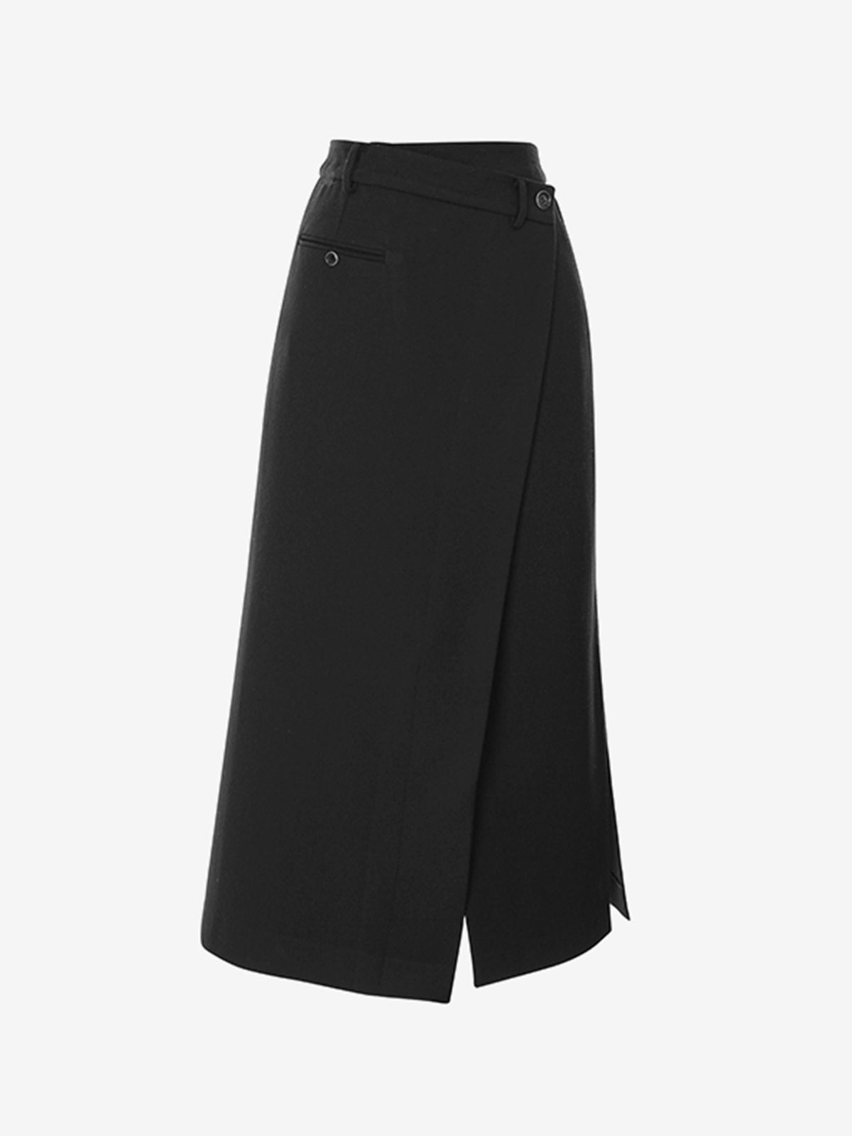 브이엔와이스튜디오(VNYSTUDIO) Unbalanced wrap skirt_YZASRN8