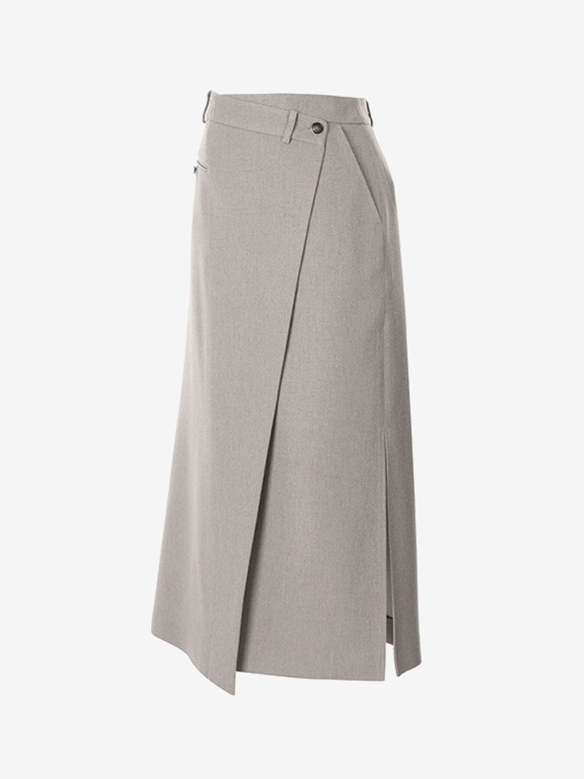 브이엔와이스튜디오(VNYSTUDIO) Unbalanced wrap skirt_YZASRN8