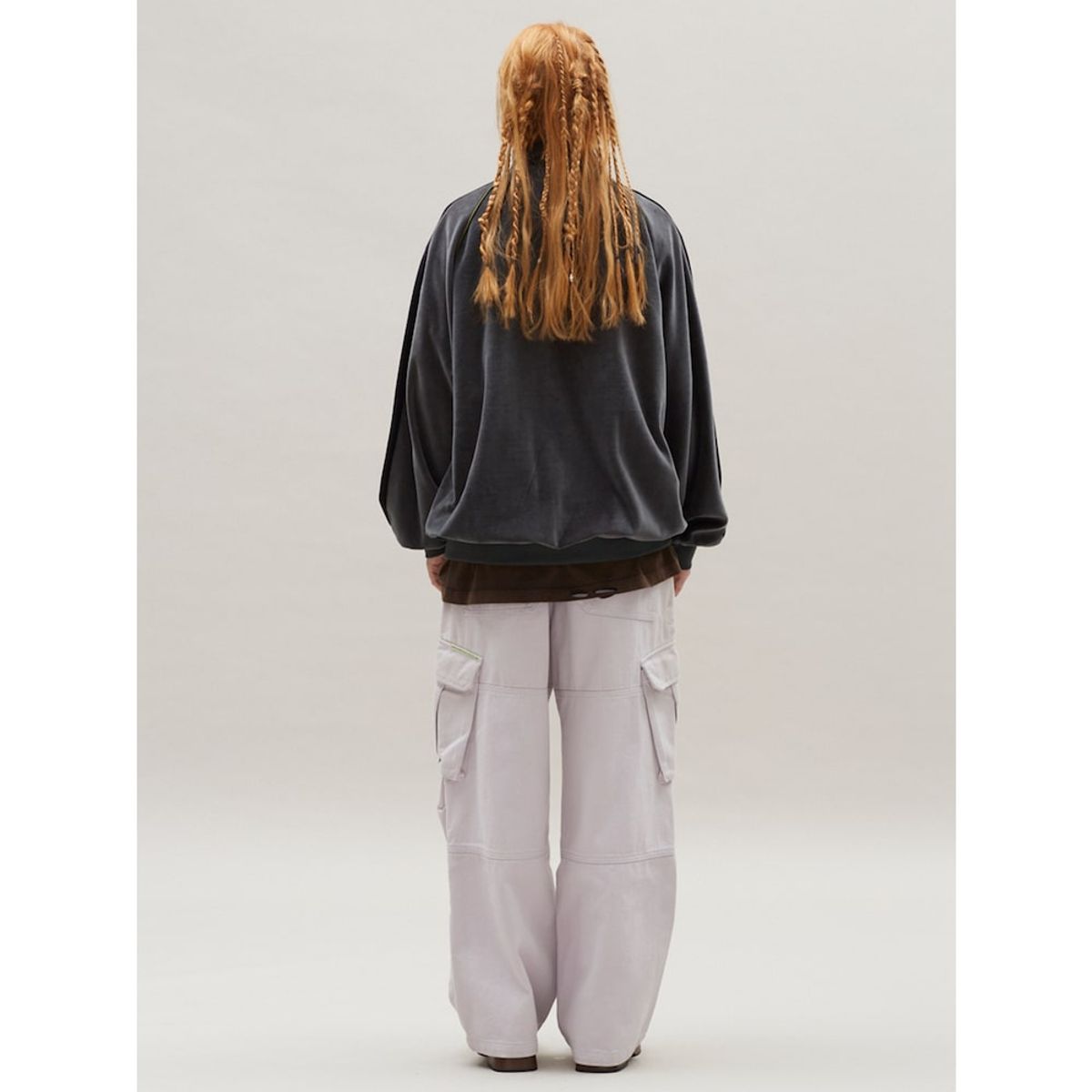 샌드 사운드(SAND SOUND) Velvet Track Jacket  Ash