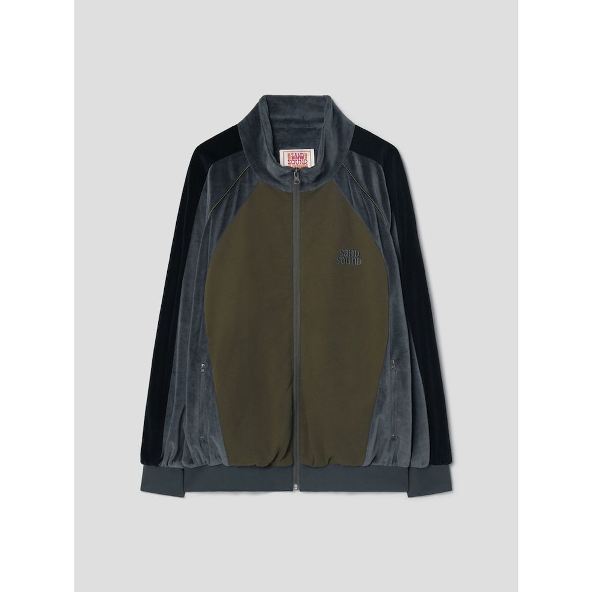 샌드 사운드(SAND SOUND) Velvet Track Jacket  Ash