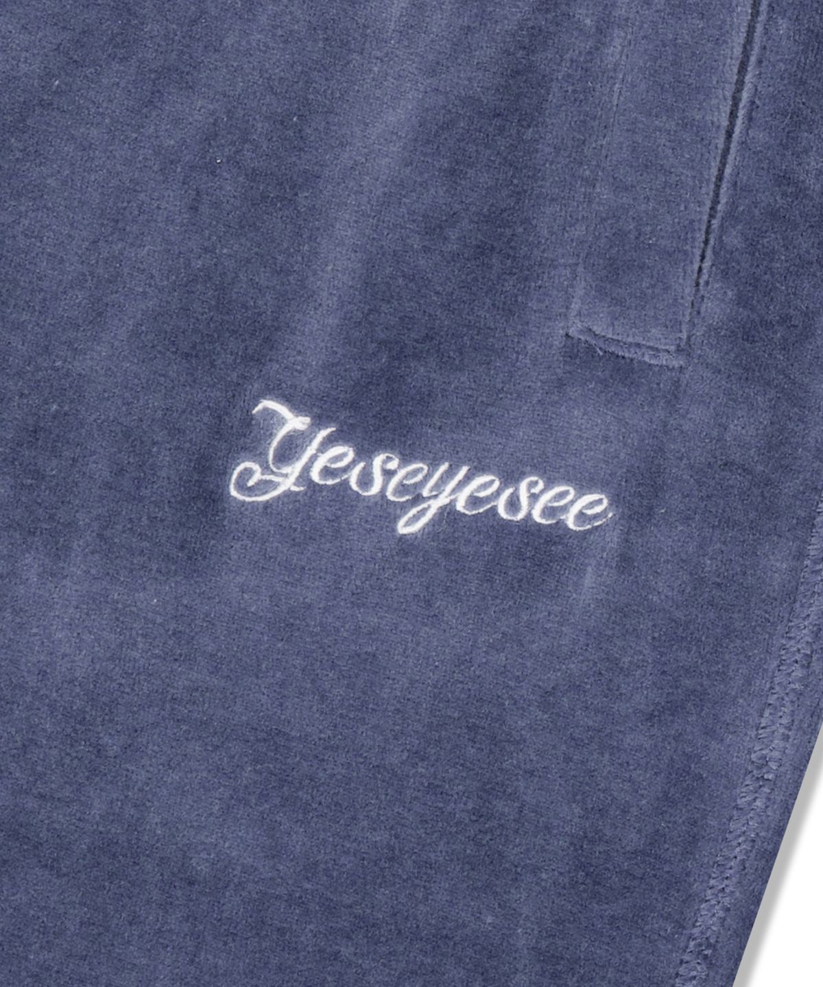 예스아이씨(YESEYESEE) Y.E.S Velour Pants Smoky Blue
