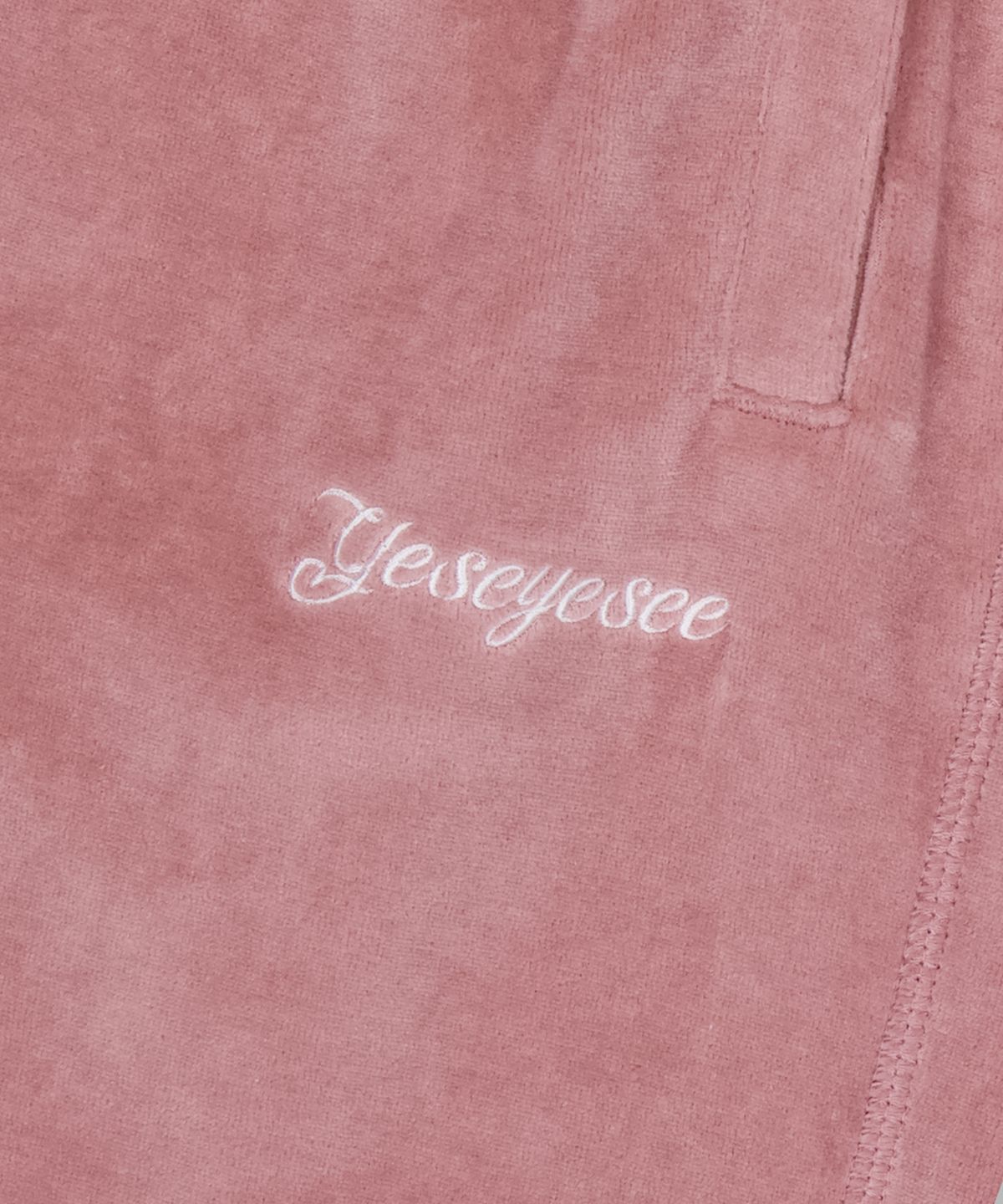 예스아이씨(YESEYESEE) Y.E.S Velour Pants Pink