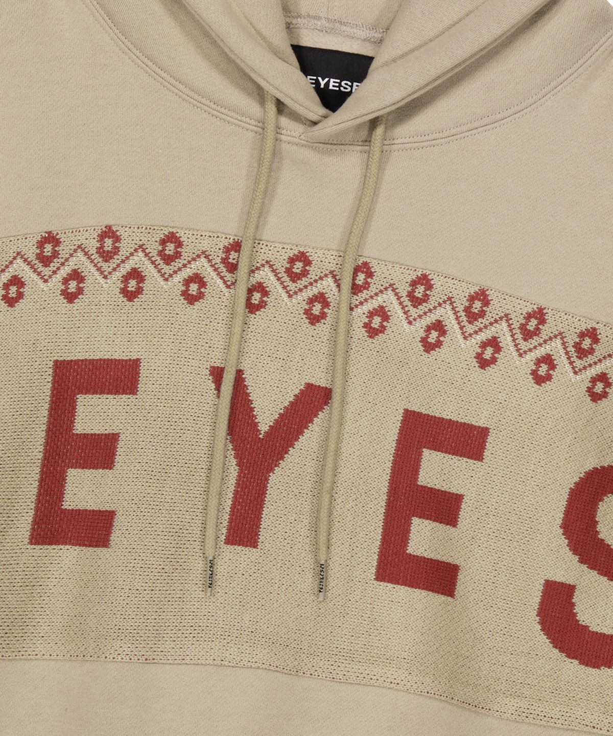 예스아이씨(YESEYESEE) Y.E.S Jacquard Skull Hoodie Stone
