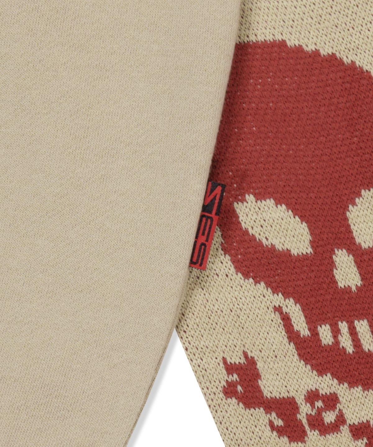 예스아이씨(YESEYESEE) Y.E.S Jacquard Skull Hoodie Stone