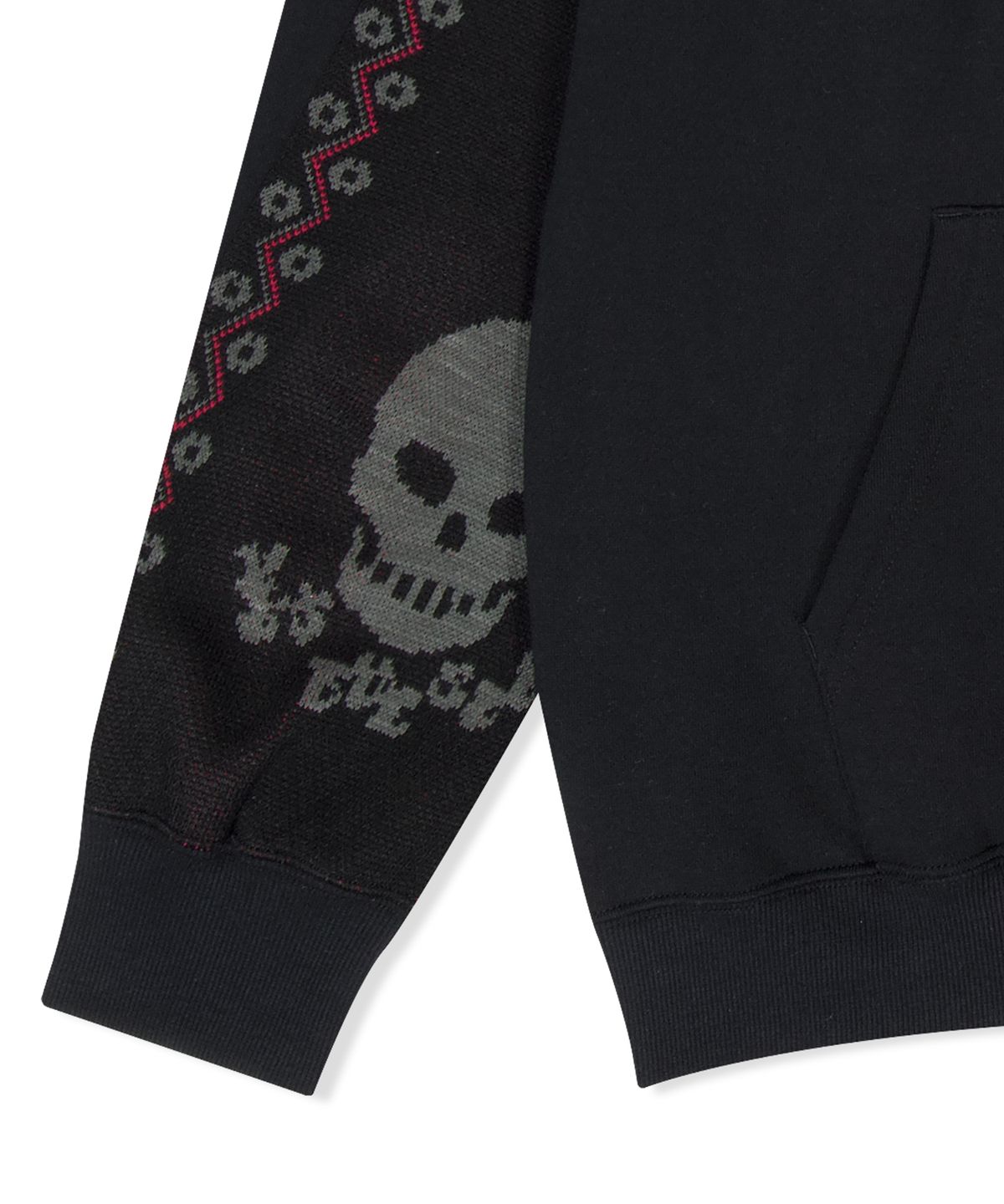 예스아이씨(YESEYESEE) Y.E.S Jacquard Skull Hoodie Black