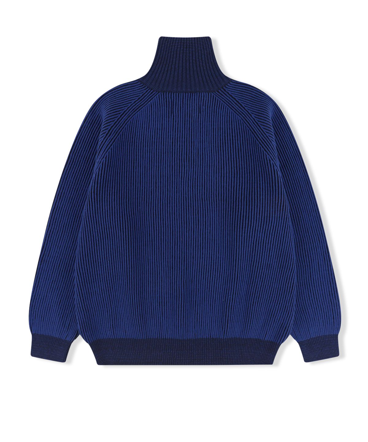 예스아이씨(YESEYESEE) Rib Knit Half Zip up Blue