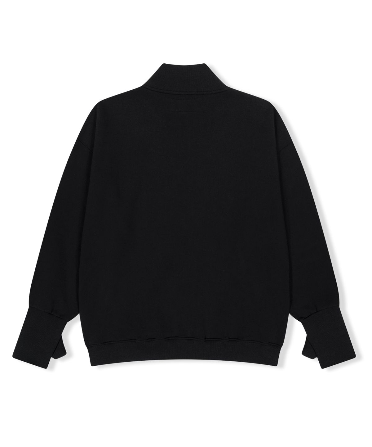 예스아이씨(YESEYESEE) Y.E.S Thumb Hole Half Zip Black