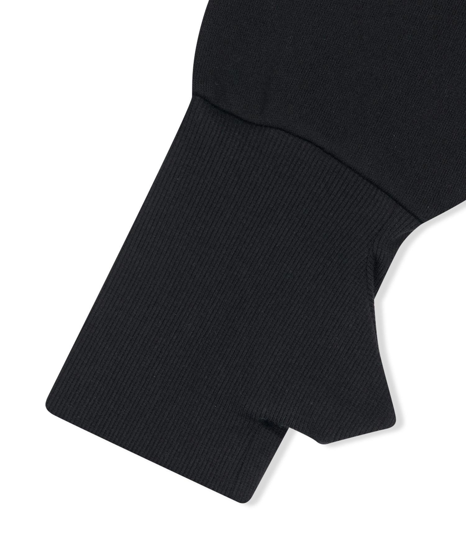 MUSINSA公式 | YESEYESEE Y.E.S Thumb Hole Half Zip Black