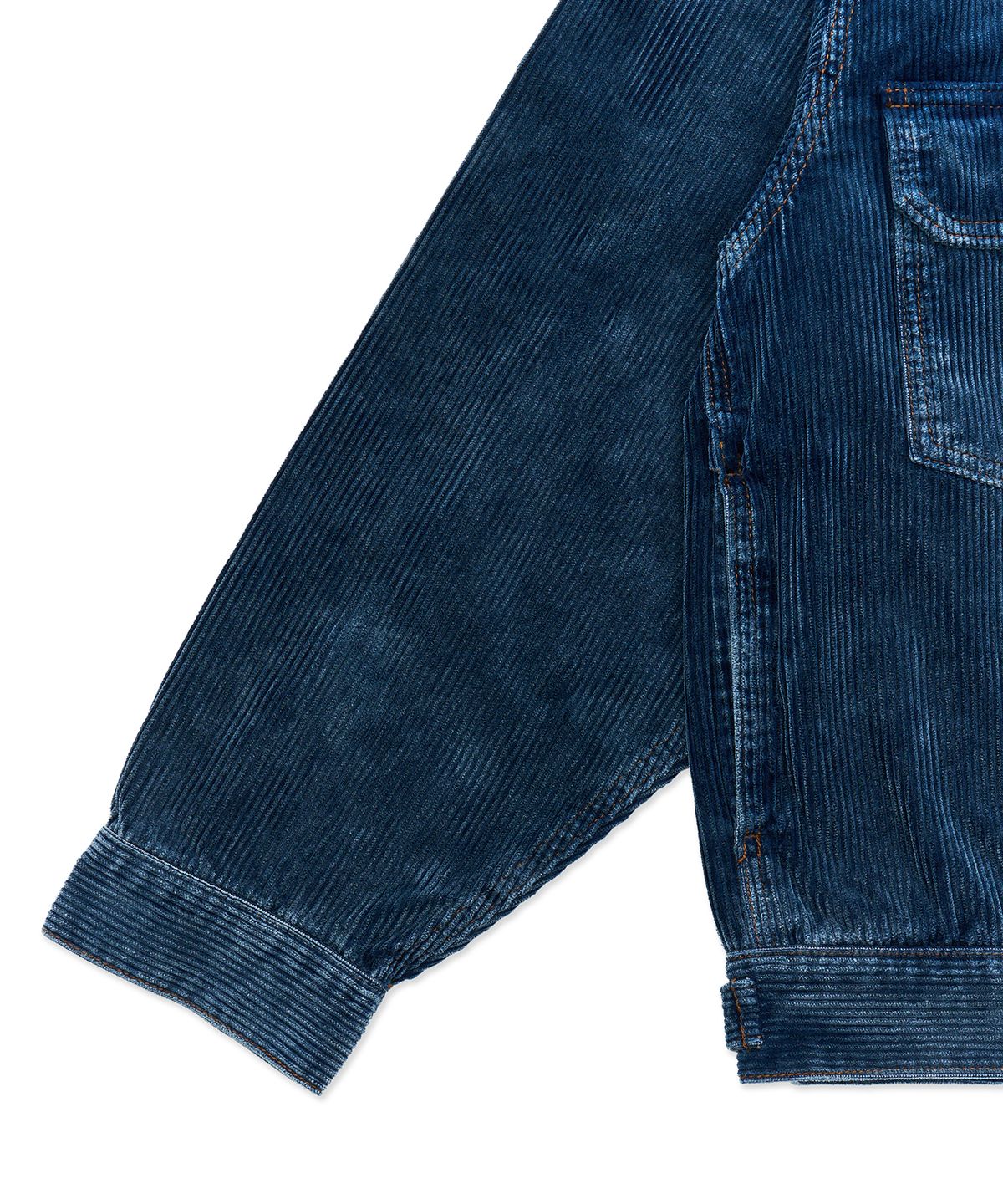 예스아이씨(YESEYESEE) Dyed Corduroy Trucker Jacket Indigo