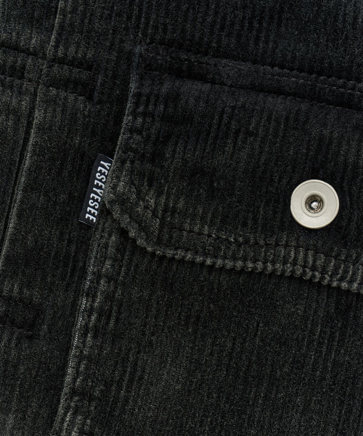 예스아이씨(YESEYESEE) Dyed Corduroy Trucker Jacket Black