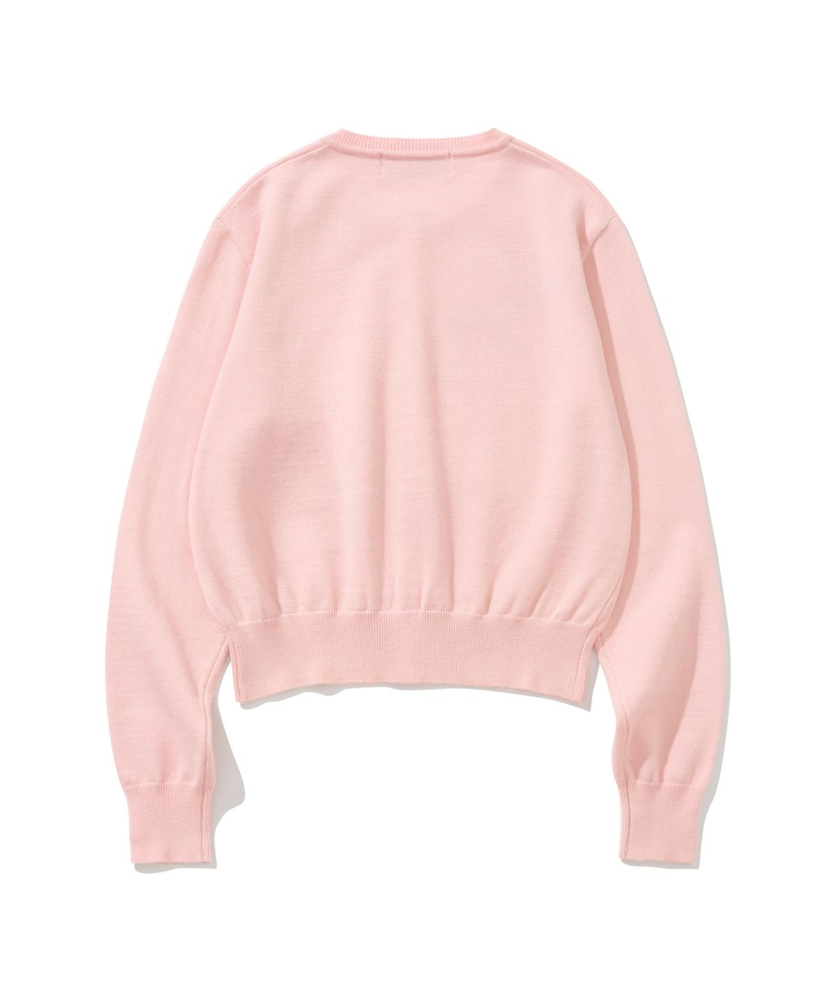 니티드(KNITTED) (W) 베이직 에센셜 워셔블 라운드 가디건 PINK