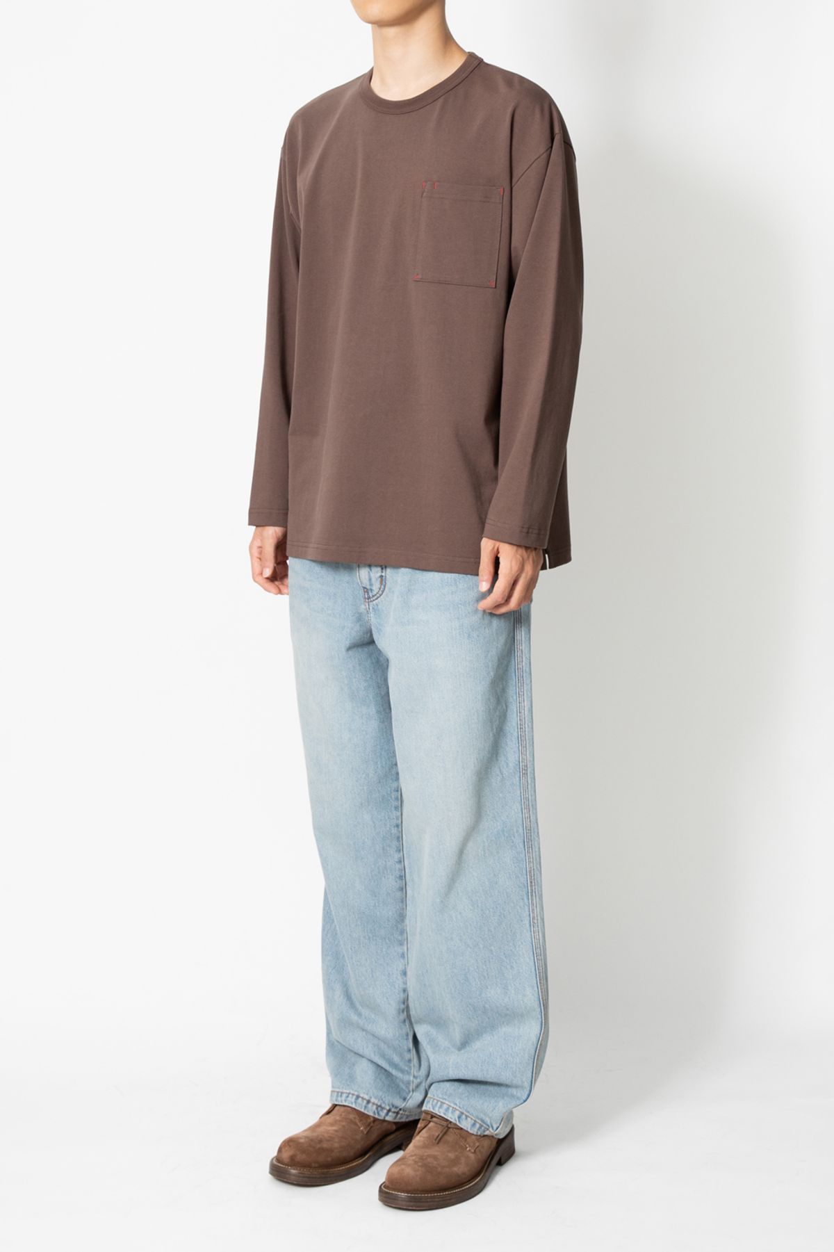 홀리선(HORLISUN) Nasca 5 Pocket Loose Denim Pants Light Blue
