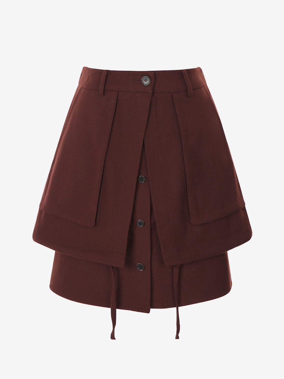 브이엔와이스튜디오(VNYSTUDIO) Layered detail mini skirt_YZASRN6