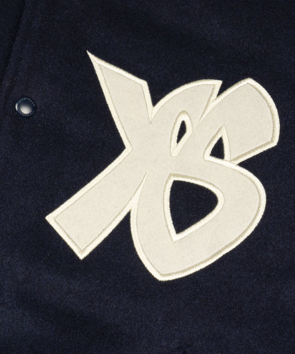 예스아이씨(YESEYESEE) Floral Varsity Jacket Navy