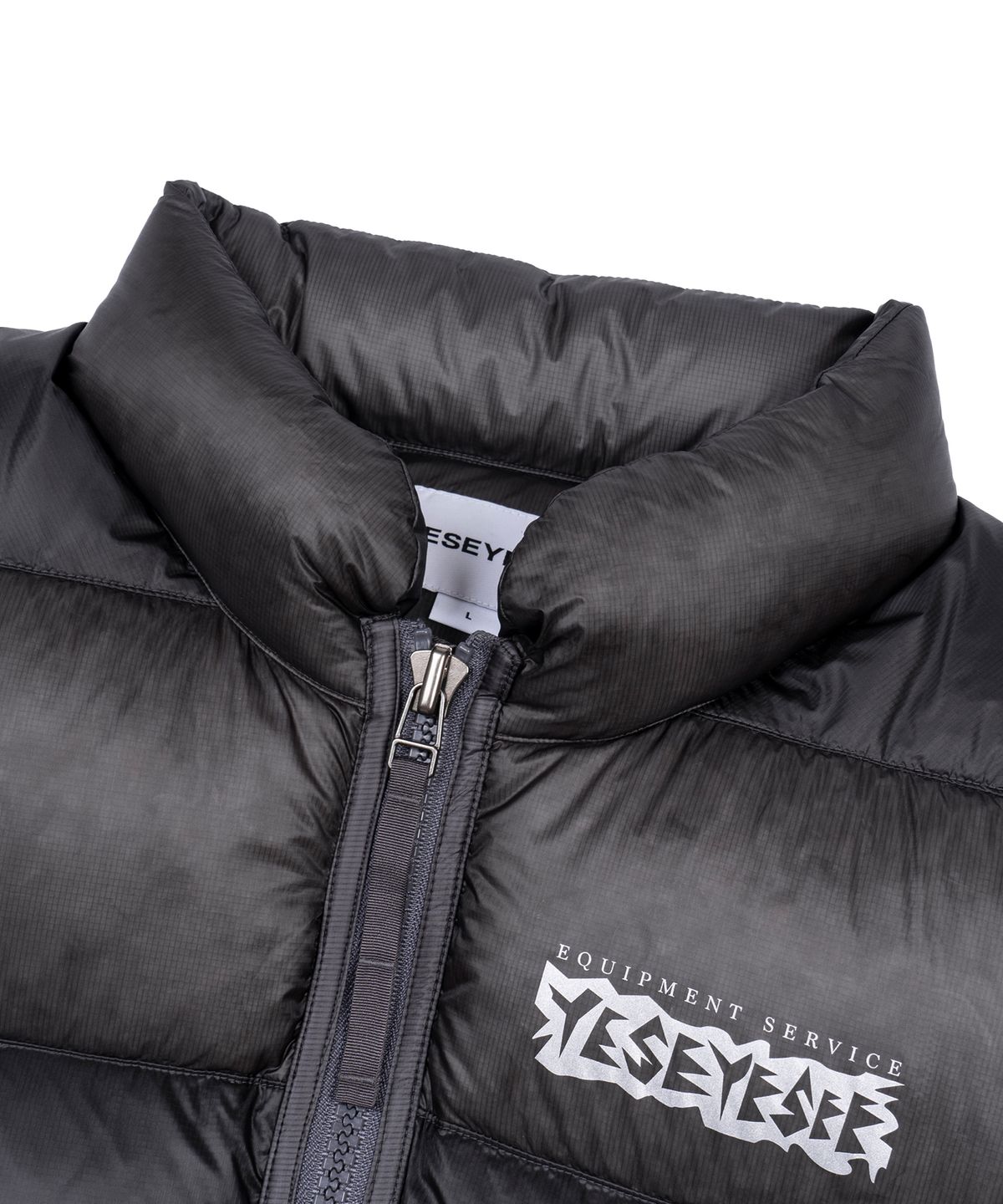 예스아이씨(YESEYESEE) Hooligans Down Vest V2 Charcoal