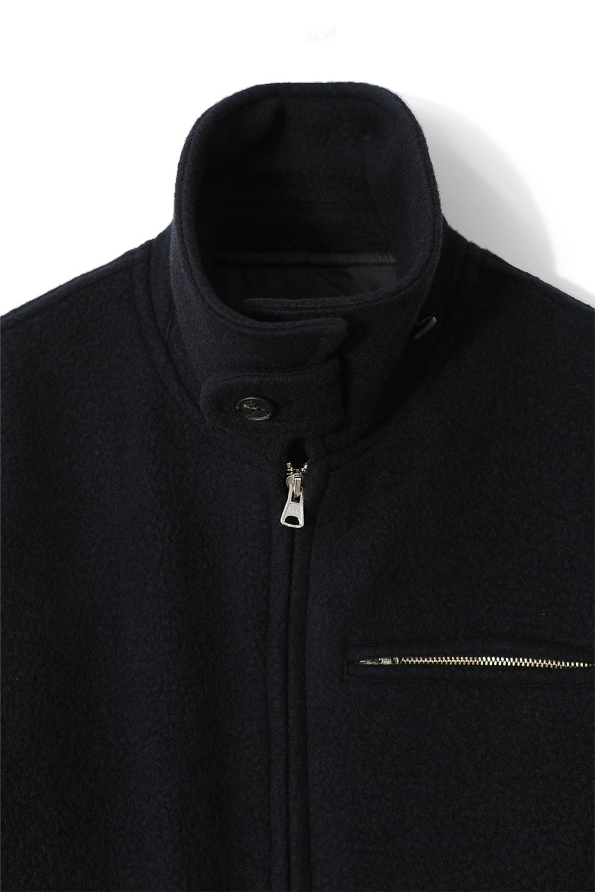 홀리선(HORLISUN) Maple Wool Boucle Detroit Jacket Navy