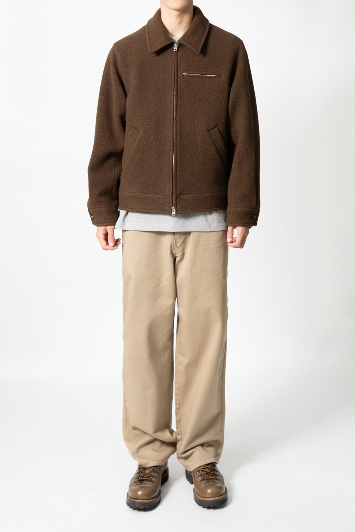 홀리선(HORLISUN) Maple Wool Boucle Detroit Jacket Brown