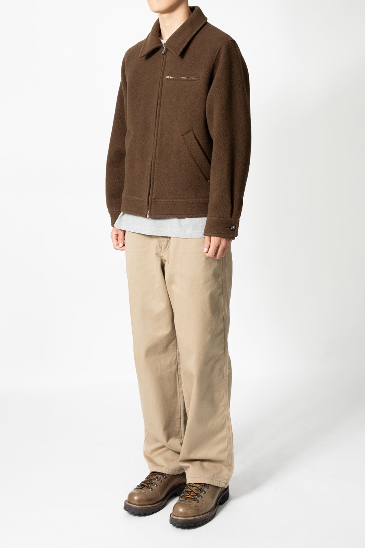홀리선(HORLISUN) Maple Wool Boucle Detroit Jacket Brown